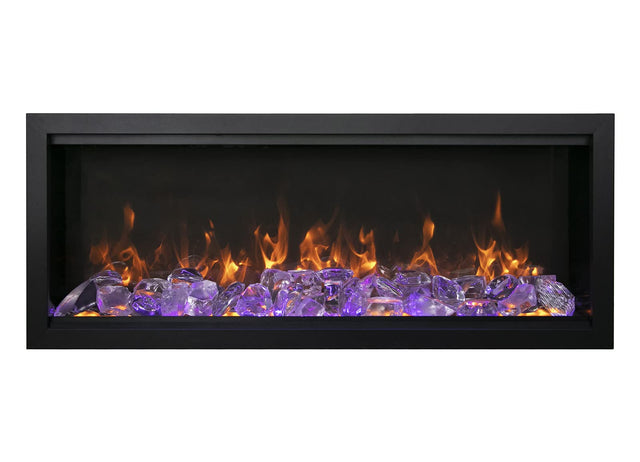 Amantii SYM-60-XT-BESPOKE Symmetry Xtra Tall Bespoke - 60" Indoor / Outdoor Electric Built In featuring, WiFi Compatibilty & Bluetooth Connectivity, MultiFunction Remote, and a Selection of Media Options