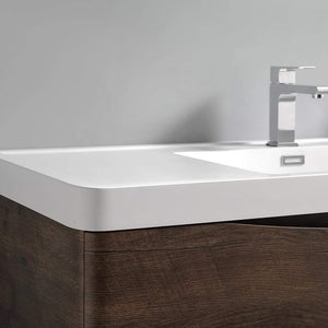 Fresca FVN9040RW Fresca Tuscany 40" Rosewood Wall Hung Modern Bathroom Vanity w/ Medicine Cabinet
