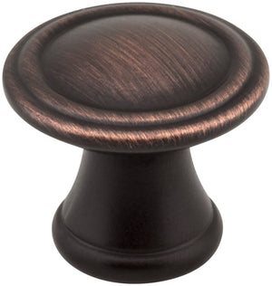 Jeffrey Alexander Z110-DBAC 1-3/16" Diameter Brushed Oil Rubbed Bronze Cordova Cabinet Knob