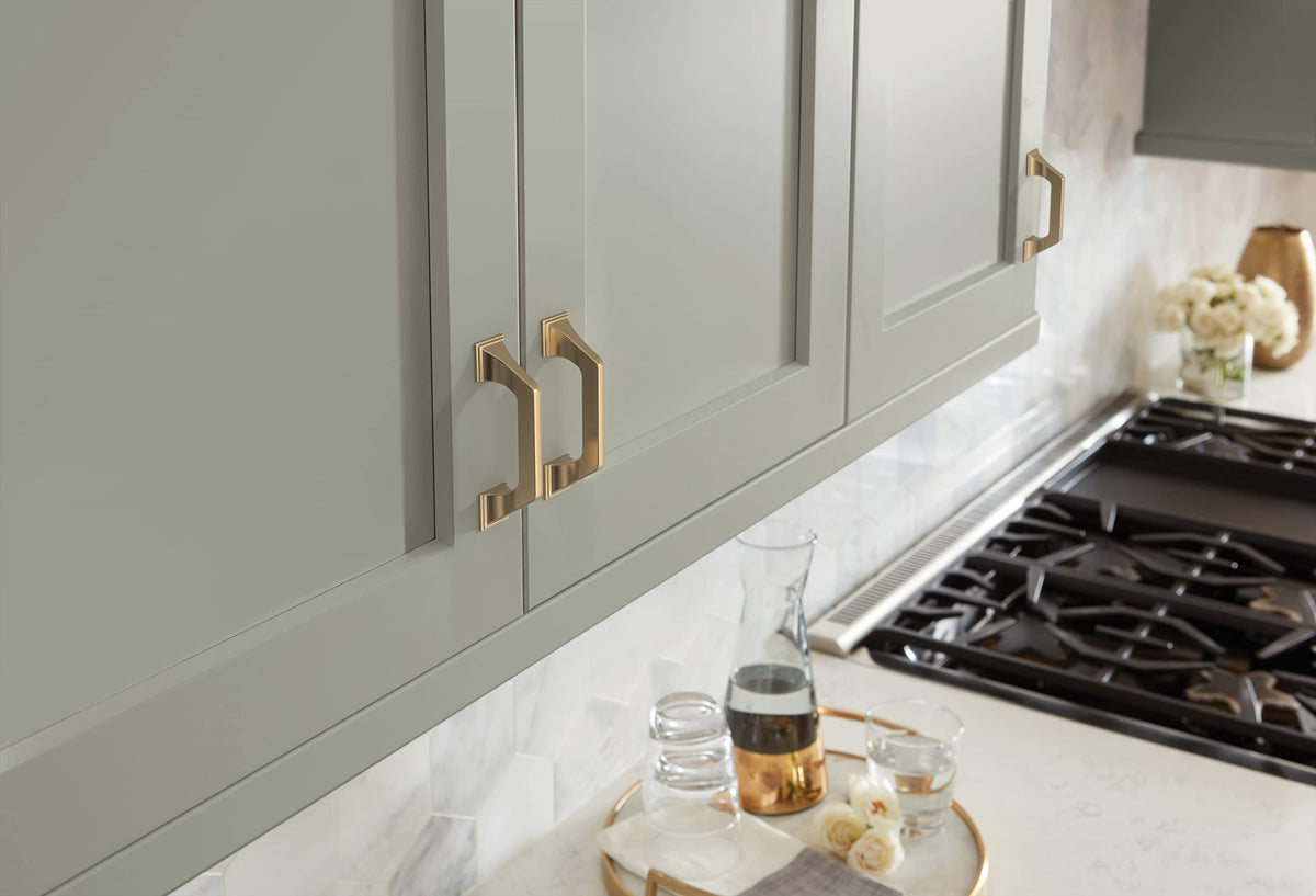 Amerock BP37375CZ Champagne Bronze Cabinet Pull 3 in (76 mm) Center-to-Center Cabinet Handle Exceed Drawer Pull Kitchen Cabinet Handle Furniture Hardware