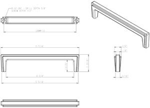 Jeffrey Alexander 259-128BNBDL 128 mm Center-to-Center Brushed Pewter Lexa Cabinet Pull