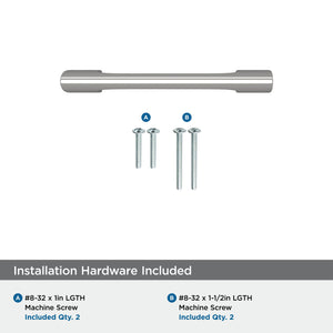Amerock Cabinet Pull Polished Chrome 3 inch (76 mm) Center-to-Center Riva 1 Pack Drawer Pull Drawer Handle Cabinet Hardware