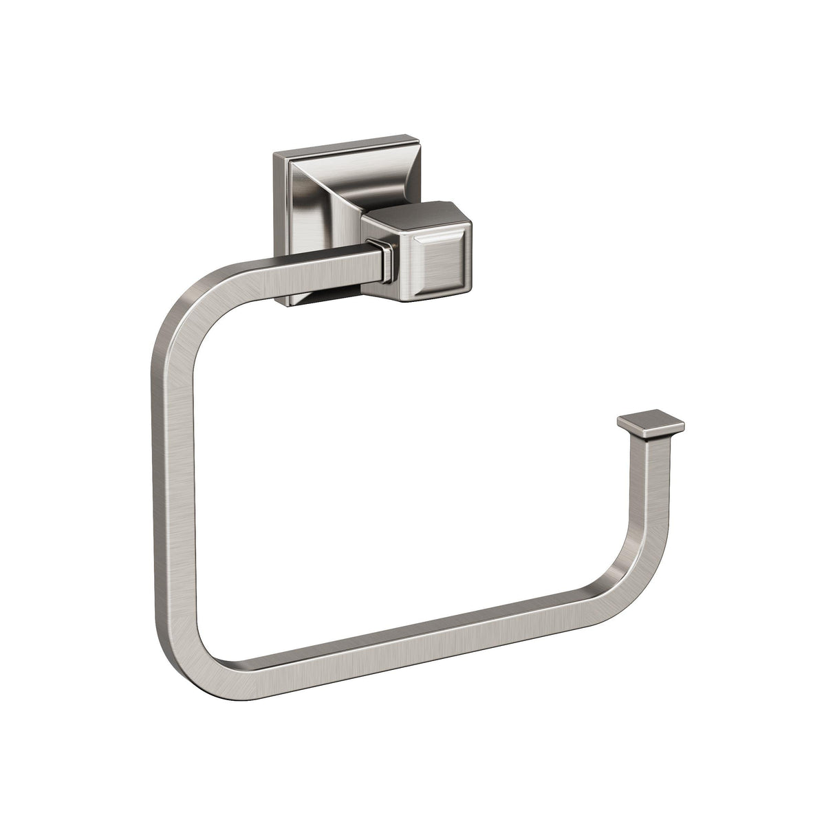 Amerock BH36022G10 Brushed Nickel Towel Ring 5-3/4 in (146 mm) Length Towel Holder Mulholland Hand Towel Holder for Bathroom Wall Small Kitchen Towel Holder Bath Accessories