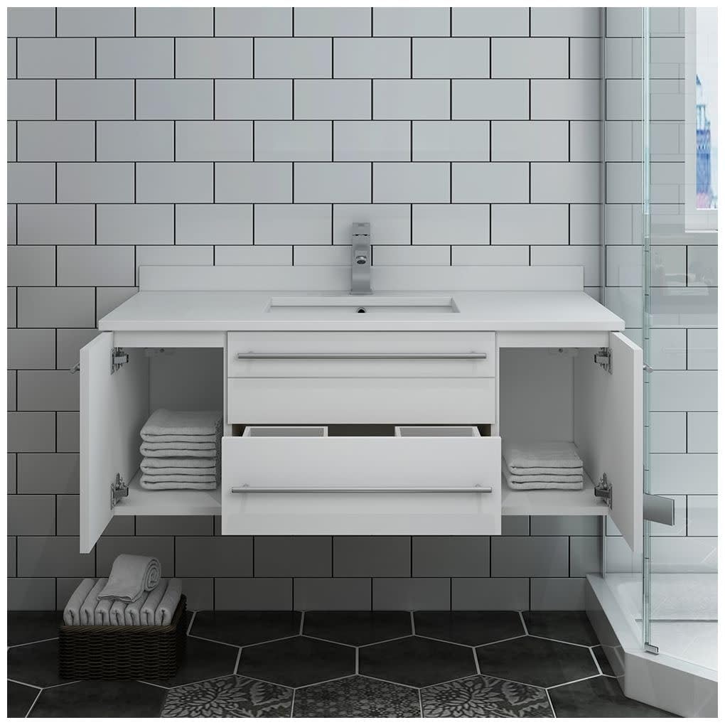 Fresca FCB6142ES-UNS-CWH-U Cabinet with Undermount Sink