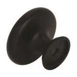 Amerock Cabinet Knob Matte Black 1-5/16 inch (33 mm) Diameter Inspirations 1 Pack Drawer Knob Cabinet Hardware