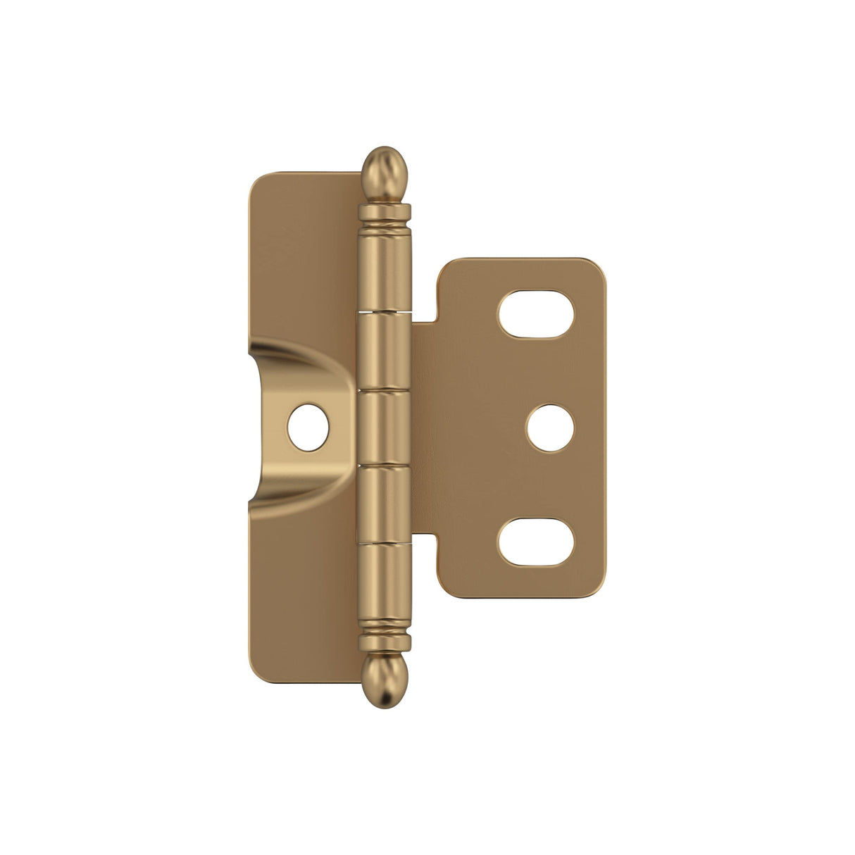 Amerock PK3175TBCZ Cabinet Hinge 3/4 in. (19 mm) Door Thickness Full Inset Full Wrap Ball Tip Champagne Bronze Kitchen Cabinet Door Hinge Single Hinge Functional Hardware