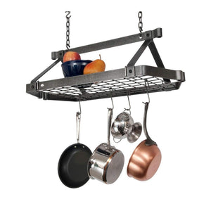 Enclume DR5 HS Retro Rectangle Pot Rack w/ 12 Hooks HS