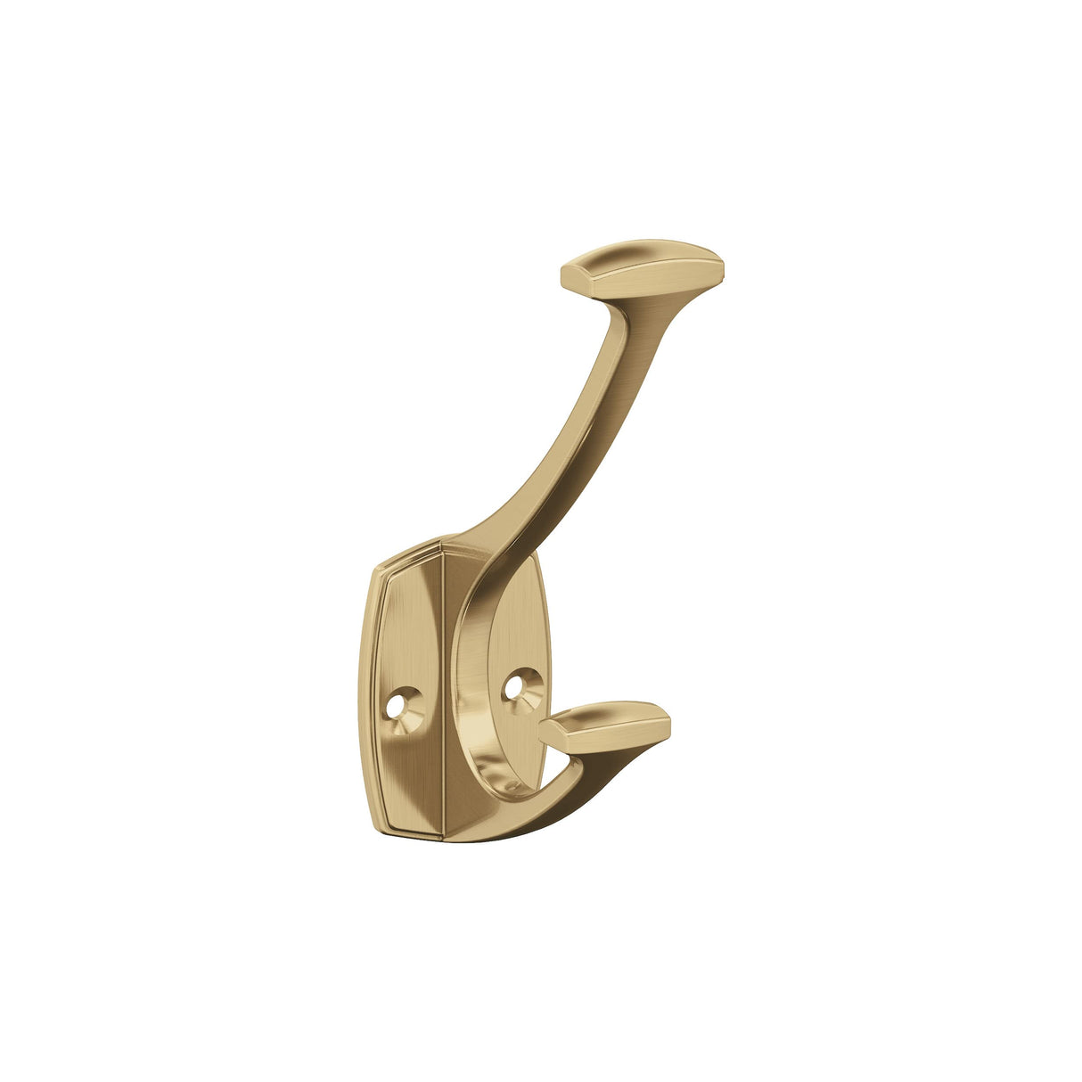 Amerock H37001CZ Vicinity Double Prong Decorative Wall Hook Champagne Bronze Hook for Coats, Hats, Backpacks, Bags Hooks for Bathroom, Bedroom, Closet, Entryway, Laundry Room, Office