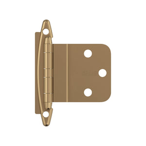 Amerock BPR3417CZ Cabinet Hinge 3/8 in (10 mm) Inset Non-Self Closing Face Mount Champagne Bronze Kitchen Cabinet Door Hinge 1 Pair/2 Pack Functional Hardware