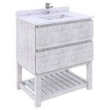 Fresca FCB3130RWH-FS Fresca Formosa 29" Floor Standing Open Bottom Modern Bathroom Cabinet in Rustic White