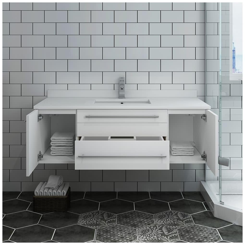 Fresca FCB6148WH-UNS-CWH-U Cabinet with Undermount Sink