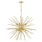 Tribeca 9 Light Foyer in Soft Gold with Polished Brass (46176-33)