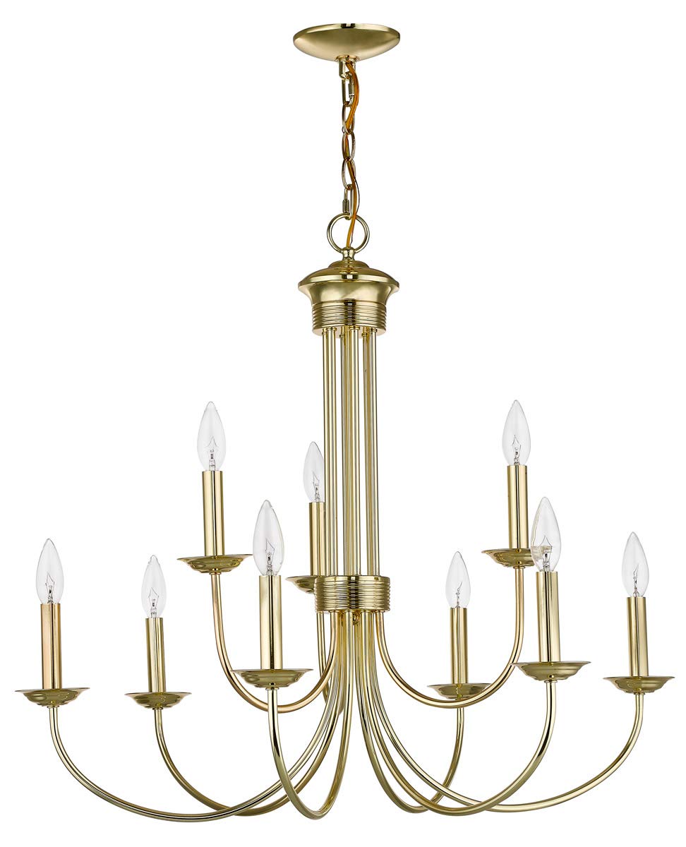 Livex Lighting 42687-02 Chandelier, Polished Brass
