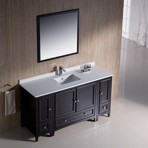 Fresca FVN20-123612GR Fresca Oxford 60" Gray Traditional Bathroom Vanity