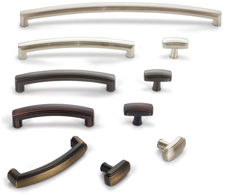 Jeffrey Alexander 519BNBDL 1-9/16" Overall Length Brushed Pewter Rectangle Delgado Cabinet Knob