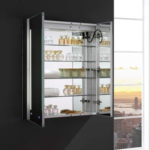 Fresca FMC013036 Fresca Tiempo 30" Wide x 36" Tall Bathroom Medicine Cabinet w/ LED Lighting & Defogger