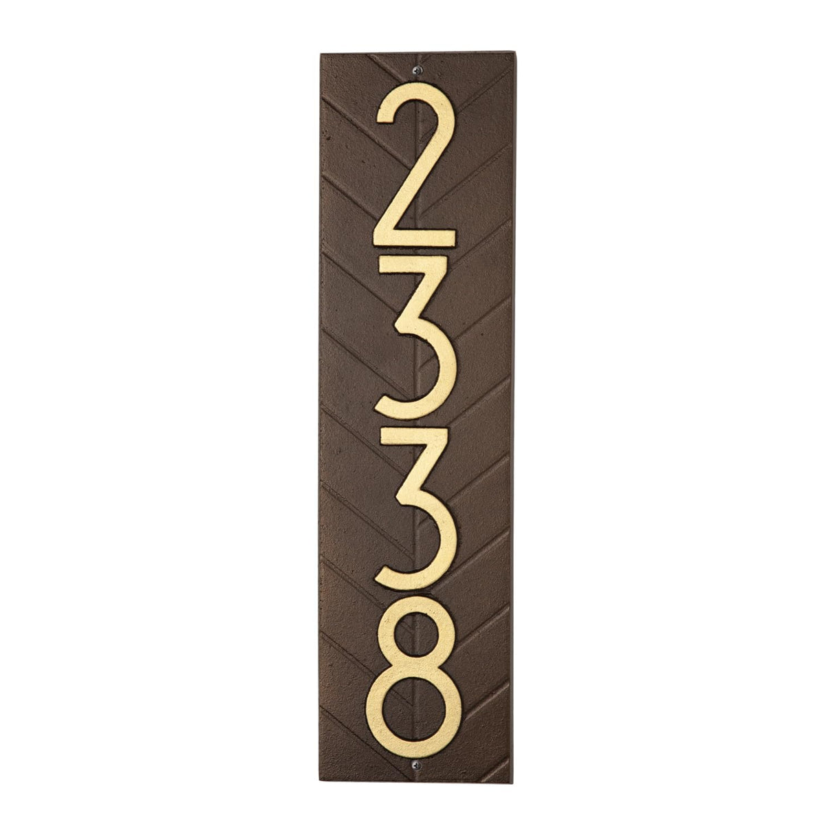 Whitehall 3868OG - Modern Herringbone Vertical Plaque, Standard Wall 1-line