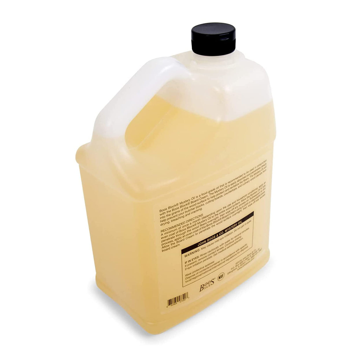 John Boos MYS128 Extra Large 1 Gallon Mystery Butcher Block Oil for Food Preparation Surfaces and Equipment with Natural White Mineral Beeswax GALLON (128 OZ) OF MYSTERY OIL