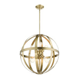 Livex Lighting 49646-01 Stoneridge 6 Light 24 inch Antique Brass Pendant Chandelier Ceiling Light