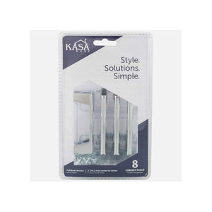 KasaWare K8993PC-8 3-3/8" Overall Length Slim Bar Pull, 8-pack