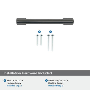 Amerock Cabinet Pull Graphite 3 inch (76 mm) Center to Center Riva 1 Pack Drawer Pull Drawer Handle Cabinet Hardware