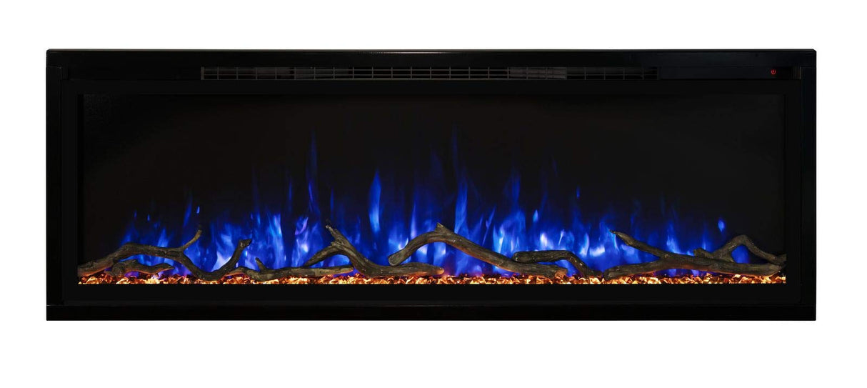 Modern Flames Spectrum Slimline Reliable Electric Fireplace | Customizable Hybrid-FX Flame LED Light Ambience | Remote Controlled | 74 Inch