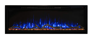 Modern Flames Spectrum Slimline Reliable Electric Fireplace | Customizable Hybrid-FX Flame LED Light Ambience | Remote Controlled | 74 Inch