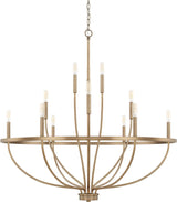 Capital Lighting 428501AD Greyson 12 Light Chandelier Aged Brass