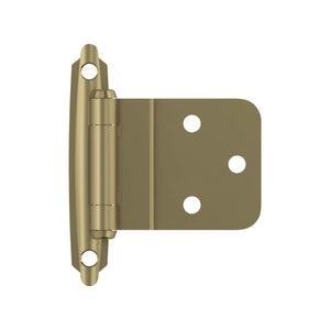 Amerock BPR3428BBZ Cabinet Hinge 3/8 in (10 mm) Inset Self Closing Face Mount Golden Champagne Kitchen Cabinet Door Hinge 1 Pair/2 Pack Functional Hardware