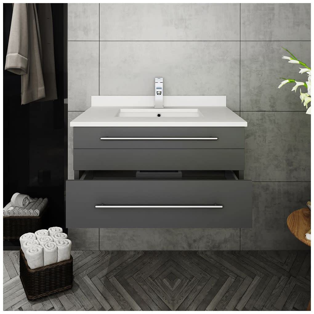 Fresca FCB6130WH-UNS-CWH-U White Wall Bathroom Cabinet