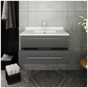 Fresca FCB6130WH-UNS-CWH-U White Wall Bathroom Cabinet