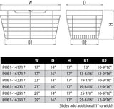 Hardware Resources POB1-142317SN Satin Nickel Closet Pullout Basket with Slides 14"D x 23"W x 17"H