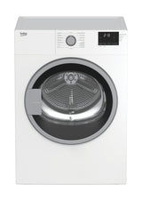 Electric Vented Dryer 3.7 cu-ft, Stack kit included, White with Chrome Door
