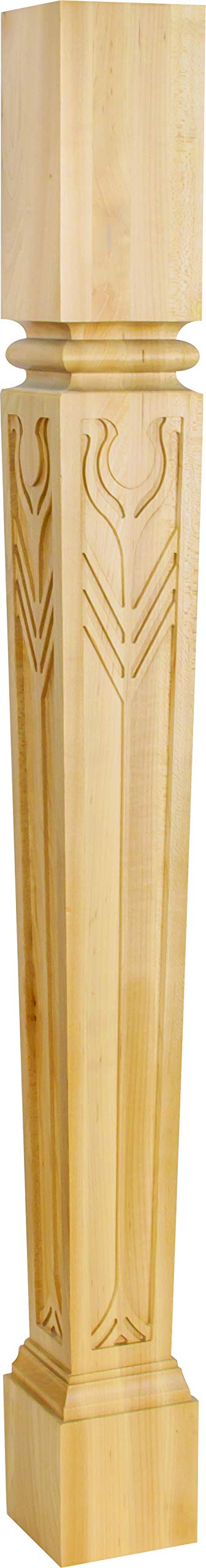 Hardware Resources P64-5-42-RW 5" W x 5" D x 42" H Alder Tapered Arts & Crafts Post