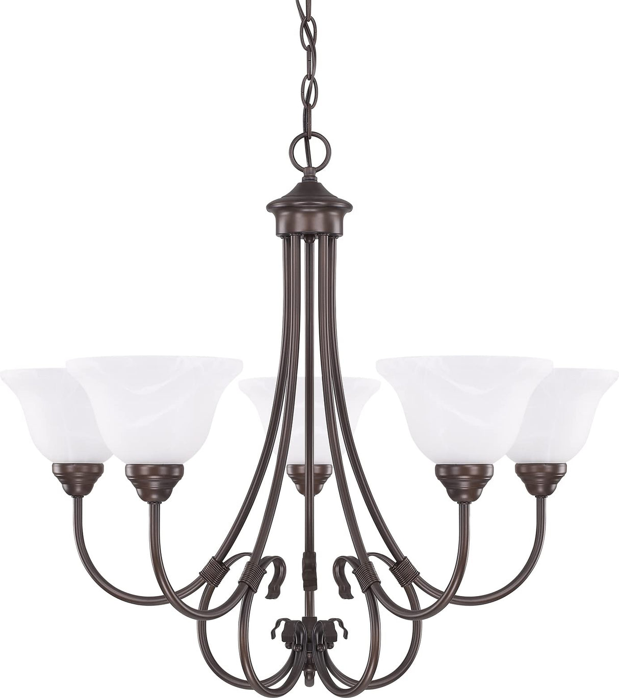 Capital Lighting 3226BZ-220 Hometown 5 Light Chandelier Bronze