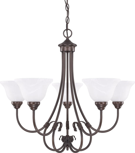 Capital Lighting 3226BZ-220 Hometown 5 Light Chandelier Bronze