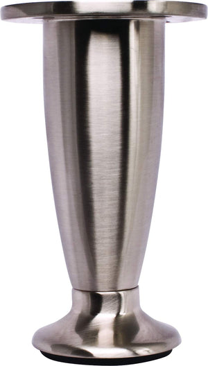Hardware Resources 89104-SN Adjustable 4" – 4-1/2" Satin Nickel Round Metal Furniture Leg