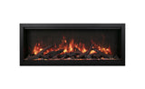 Amantii SYM-42-XT Symmetry Xtra Tall Smart Electric  42" Indoor / Outdoor WiFi Enabled Fireplace, Featuring a MultiFunction Remote Control , Multi Speed Flame Motor, and a Selection of Media Options