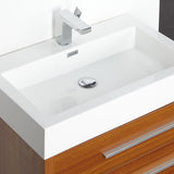 Fresca FVN8030TK Fresca Livello 30" Teak Modern Bathroom Vanity w/ Medicine Cabinet