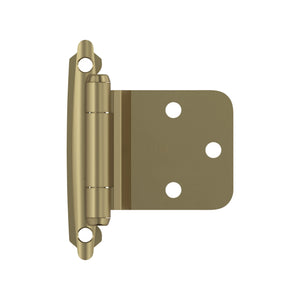 Amerock BPR7630BBZ Reverse Bevel Face Frame Cabinet Hinge Variable Overlay Self Closing Face Mount Golden Champagne Kitchen Cabinet Door Hinge 1 Pair/2 Pack Functional Hardware