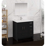 Fresca FVN9436DGO-R Fresca Imperia 36" Dark Gray Oak Free Standing Modern Bathroom Vanity w/ Medicine Cabinet - Right Version