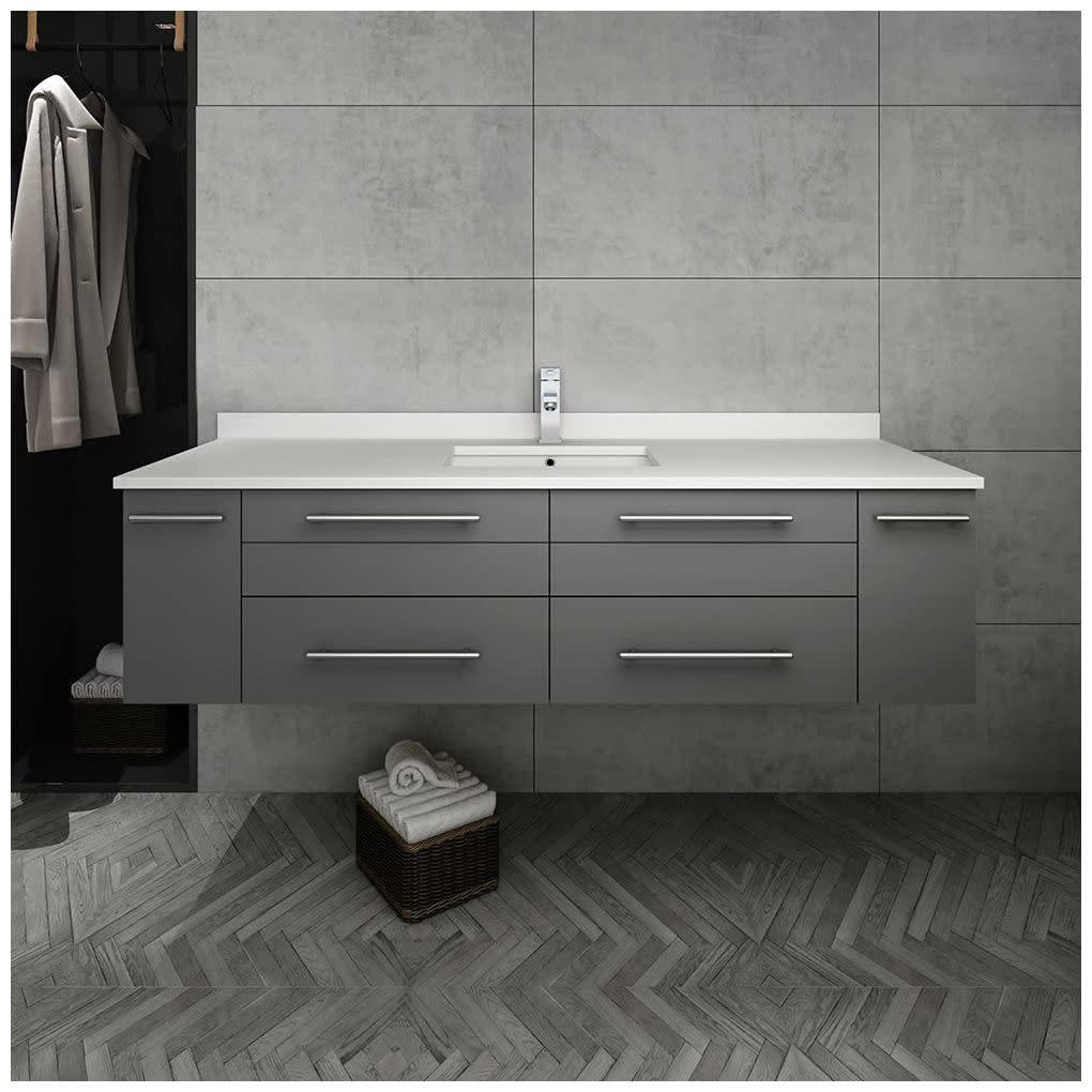 Fresca FCB6160ES-UNS-CWH-U Cabinet with Integrated  Sink