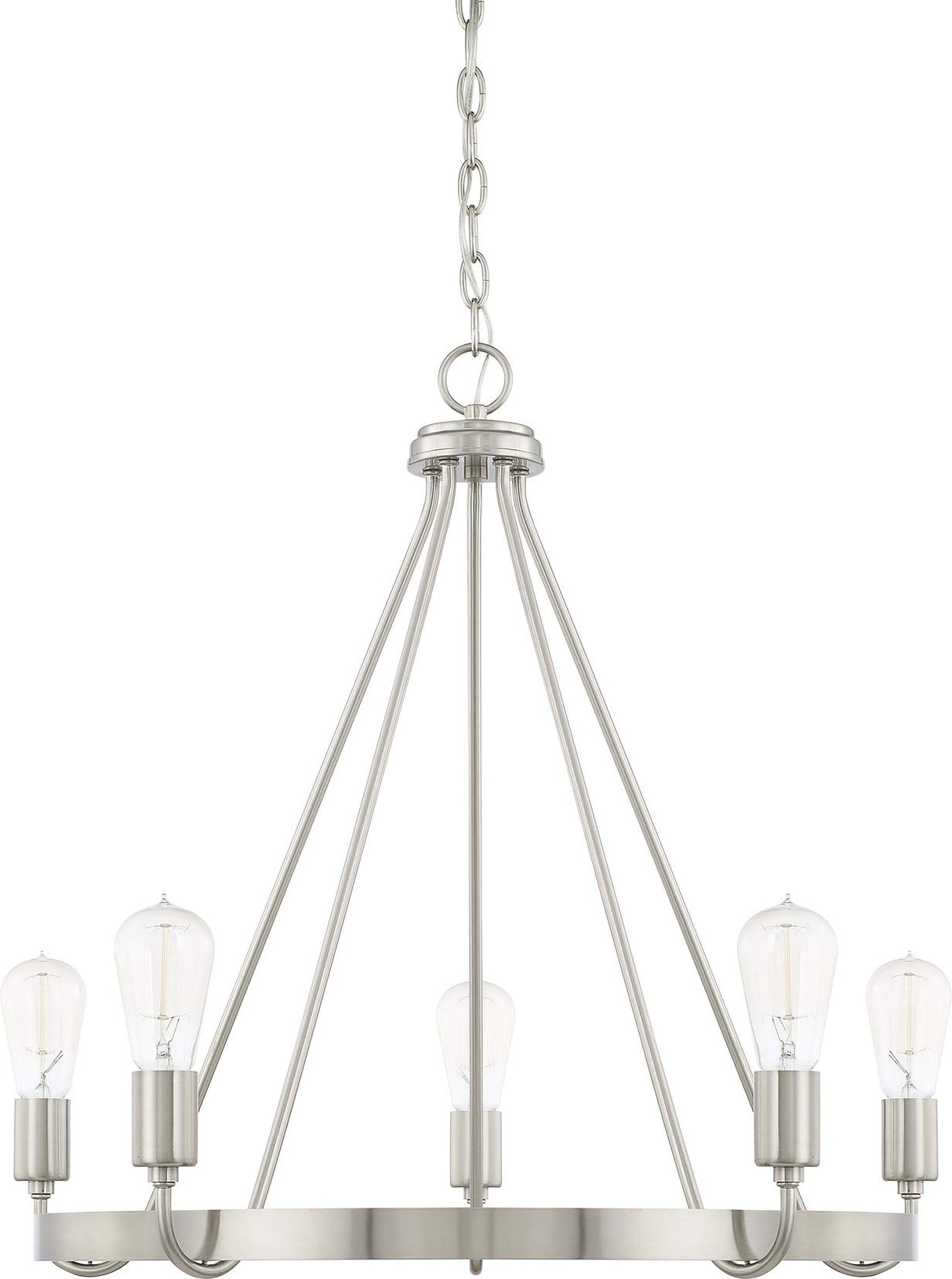 Capital Lighting 420061BN Tanner 5 Light Chandelier Brushed Nickel