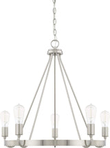 Capital Lighting 420061BN Tanner 5 Light Chandelier Brushed Nickel