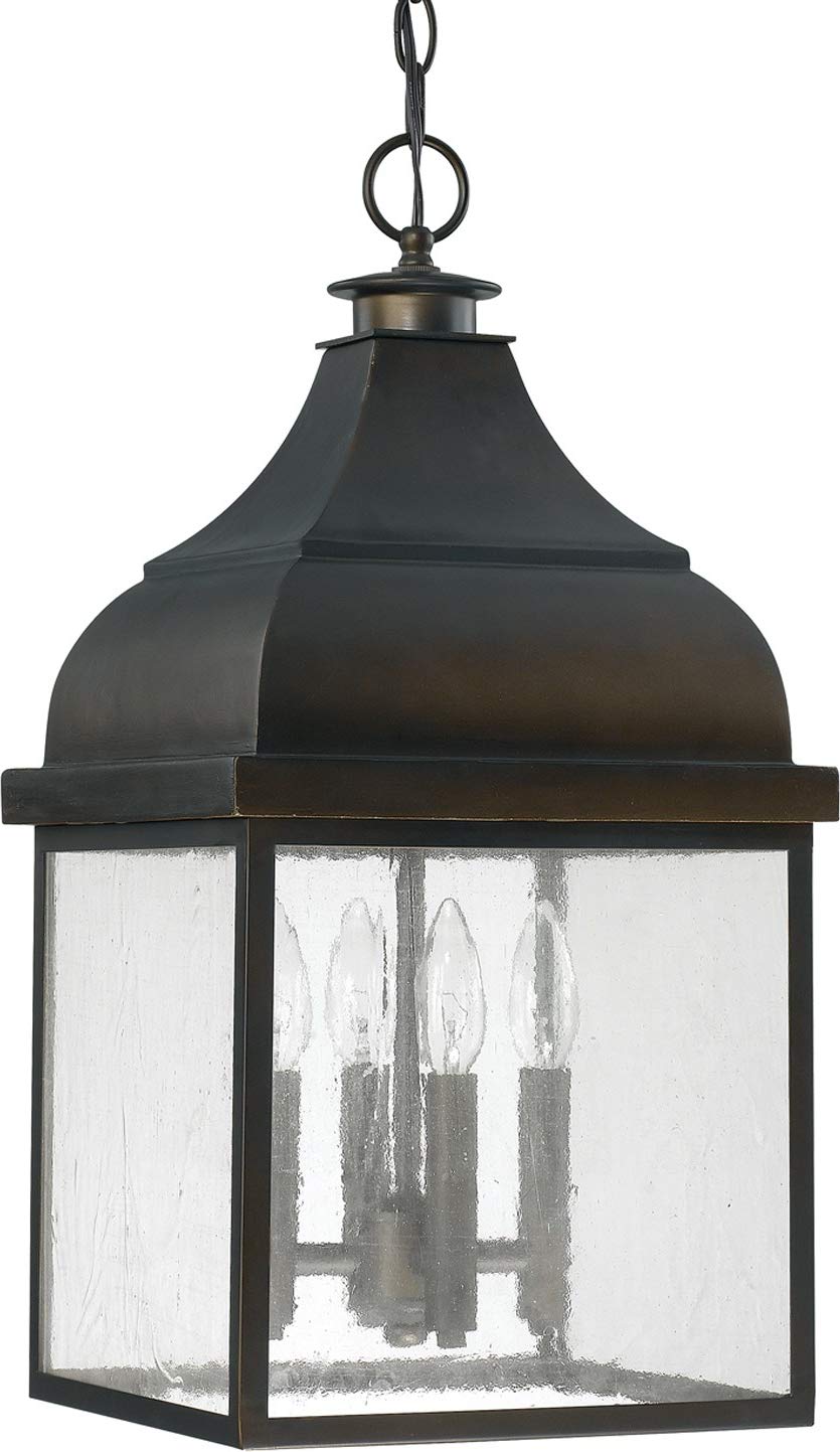 Capital Lighting 9646OB Westridge 4 Light Outdoor Hanging Lantern Old Bronze