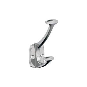 Amerock H3700126 Vicinity Double Prong Decorative Wall Hook Polished Chrome Hook for Coats, Hats, Backpacks, Bags Hooks for Bathroom, Bedroom, Closet, Entryway, Laundry Room, Office