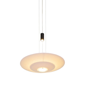 VONN Lighting Positano VAP225R1BL 20" Integrated LED ETL Certified Height Adjustable Pendant Light in Black