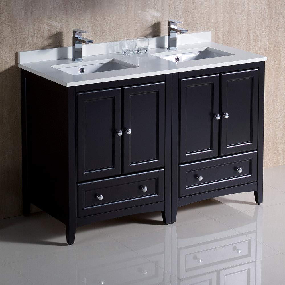 Fresca FCB20-2424AW-CWH-U Double Sink Cabinets with Sinks