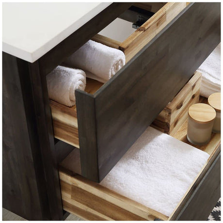 Fresca FCB31-3636RWH Fresca Formosa 70" Wall Hung Double Sink Modern Bathroom Cabinet in Rustic White