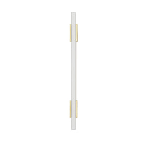 Amerock Cabinet Pull Brushed Gold/White 5-1/16 inch (128 mm) Center to Center Urbanite 1 Pack Drawer Pull Drawer Handle Cabinet Hardware